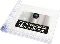 OfficeTree Buchschutzfolie Selbstklebend Transparent 15m x 40cm 60 μ Stark