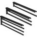 Häfele Porte-serviettes H6008 en aluminium noir pivotant à 90°, 1 bras