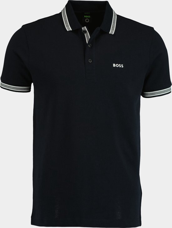 HUGO BOSS Paddy regular fit polo - heren polo korte mouw - donkerblauw (contrast) - Maat: 3XL