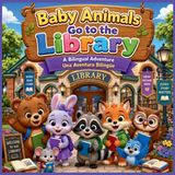 Baby Libri GmbH Baby Animals Bilingual Adventures- Baby Animals Go to the Library