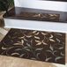 Ottomanson Ottohome Collection Modern Bladeren Design Rubber Achtervlak Tapijt, 67 cm x 90 cm, Bruin