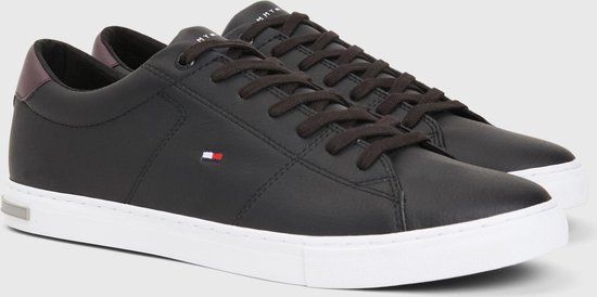 Tommy Hilfiger Essential Leather Zwart - Heren - Maat 42