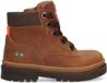 BunniesJR Jongens Biker Boots - Cognac - Nubuck - Veters