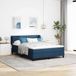 Maison Exclusive - Lit boxspring avec tête de lit, bleu, 140 x 200 cm, rembourré