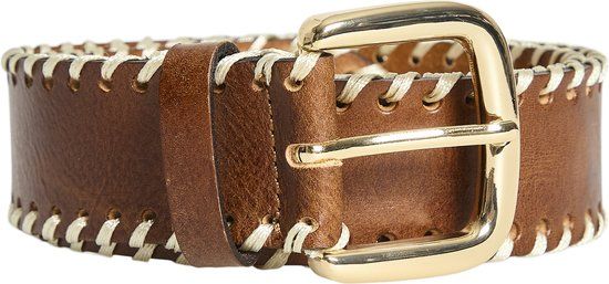 VILA VISTILIA LEATHER JEANS BELT/EF/C33 Dames Riem Bruin Leer