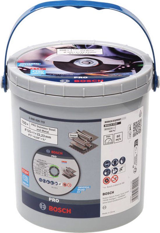 Bosch PRO roestvrij staal en metaal doorslijpschijf 125 x 1 x 22,2 mm (100 stuks)