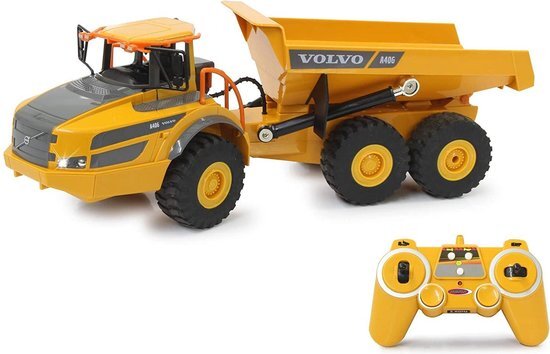 Jamara knikdumper RC Volvo A40G 39,5 x 13,2 cm rubber geel