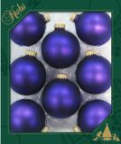 Krebs Kerstballen - 24x - violet velvet paars - 7 cm - glas
