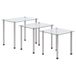 VidaXL 3-delige salontafel set gehard glas transparant