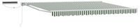 vidaXL Parasol extérieur électrique, vert et blanc, 4,5 x 3,5 mètre