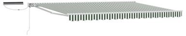 vidaXL Parasol extérieur électrique, vert et blanc, 4,5 x 3,5 mètre