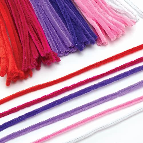 Baker Ross Craft Foam Hearts - 200 Pieces - Pink, Purple & Red