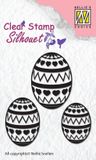 Nellie's Choice Clearstamp Easter eggs - Stempel 3x paasei - Pasen