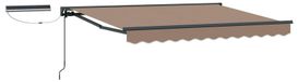 vidaXL Pare-soleil déroulant électrique, taupe, 5 x 3 mètres