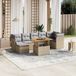 Maison Exclusive - Ensemble de jardin, 8 pièces, avec coussins, beige, en polyrotin