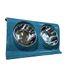 Dehner Dubbele hondenbak, ca. 38 x 25 x 7 cm, melamine/roestvrij staal, blauw