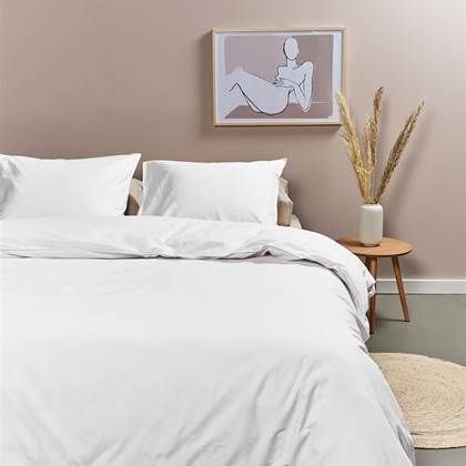 Ambiante Cotton Uni Dekbedovertrek - 240 x 220 cm - Wit