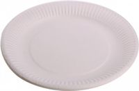 Humbert Und Brandt Gmbh Assiettes jetables - 50x pièces - carton - blanc - D23 cm