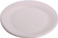 Humbert Und Brandt Gmbh Assiettes jetables - 50x pièces - carton - blanc - D23 cm