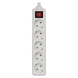 EMOS DG-DC05K (P15C) 5-polige stekker SCHUKO met schakelaar, (Zonder kabel)