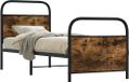 Maison Exclusive - Lit simple exclusif - Structure de lit sans matelas, dimensions 80x200 cm, en bois stratifié imitation chêne fumé