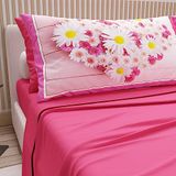 PETTI Artigiani Italiani - Katoenen beddengoed met kussenslopen met digitale print, voor Frans bed, complete boven- en onderlaken met hoeken, fuchsia, 100% Made in Italy