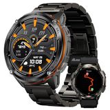 KOSPET TANK T3 Ultra 2 Smart Watch for Men, GPS, Metal Strap, Rugged Stainless Steel Case, 1.43” AMOLED, 5ATM Waterproof, Sleep Tracking Heart Rate Monitor, 170+ Sports Modes, Android iOS Compatible