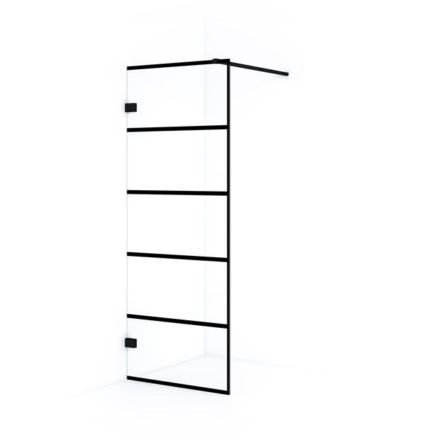 Maxaro Inloopdouche Diamond 80cm Helder Glas Zwart