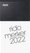 rido/idé 7035013902 tafelkalender merk, 1 pagina = 1 dag, 108 x 201 mm, kunststof omslag, zwart, kalender 2022