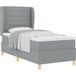 Maison Exclusive - Boxspringbed met matras, lichtgrijs, 200 x 100 cm, gestoffeerd