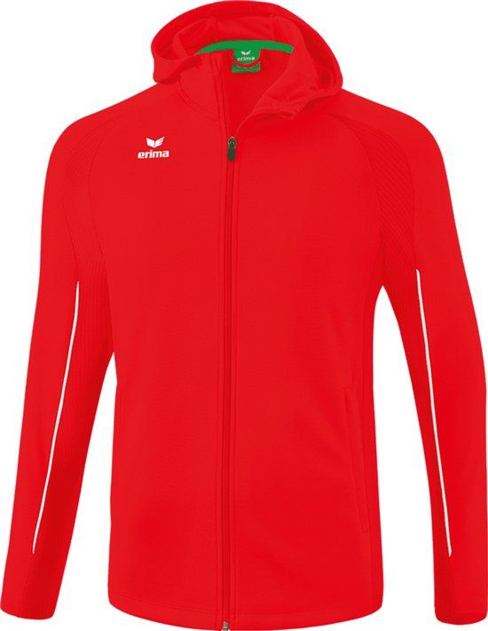 Erima Liga Star Trainingsjack Met Capuchon Heren - Rood / Wit - Maat: 3XL