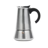 Jata Hogar CAX112 Italiaans koffiezetapparaat, roestvrij staal, 12 kopjes, geschikt voor alle warmtebronnen, inclusief inductie, massieve handgreep.