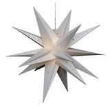 Dekohelden24 Adventsster - 80 cm - Wit - LED - Binnen & Buiten