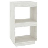 vidaXL Boekenkast/kamerscherm 40x35x103 cm massief grenenhout wit