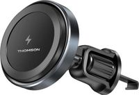 Thomson Support de téléphone magnétique pour voiture, chargeur sans fil 15W, fixation par grille d'aération, rotatif à 360°, compatible MagSafe