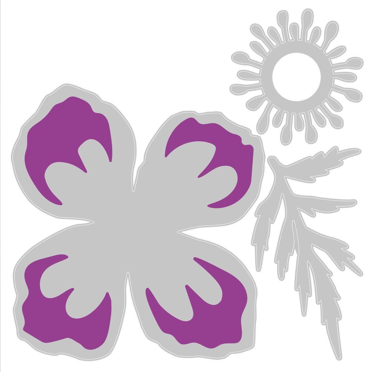 Sizzix Thinlits Die 665081 IJslandse Papaver van Olivia Rose, 3 Pack, Multi kleuren, Een maat