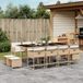 Prolenta Maison Exclusive - Tuinset voor de tuin, 13-delig, met kussens, beige, van polyrotan