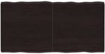 vidaXL Tafelblad natuurlijke rand 120x60x(2-4)cm eikenhout donkerbruin