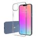 Fresnour iPhone 12 Mini 5,4 inch hoes, bumper cover, transparant, krasbestendige achterkant (kristalhelder)