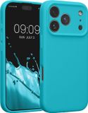 kwmobile telefoonhoesje geschikt voor Apple iPhone 18 Pro / iPhone 17 Pro - TPU backcover met siliconen coating - Smartphone case in ijsblauw