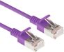 ACT Paarse 5 meter LSZH U/FTP CAT6A datacenter slimline patchkabel snagless met RJ45 connectoren