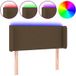 Tête de lit LED marron foncé 93x16x78/88 cm tissu