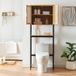 en.casa meuble de recouvrement pour WC Tervola 172x63x27 cm noir et naturel