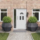 Maison Exclusive Jardinières, 2 pièces, anthracite, 100 x 100 x 80 cm, acier