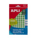 APLI 2733 - APLI Etiketten 10 groen Ø 10,0 mm 8 vellen