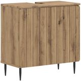 vidaXL Wastafelkabinet voor de badkamer ZWOLLE Artisanaal eiken