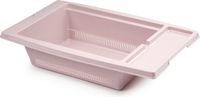 Plasticforte Keuken gootsteen vergiet - kunststof - afdruiprek - 43 x 27 x 10 cm - roze