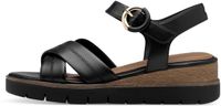 Tamaris Dames Sandalen met Sleehak Zwart Suède Maat 36