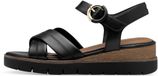 Tamaris Dames Sandalen met Sleehak Zwart Suède Maat 36