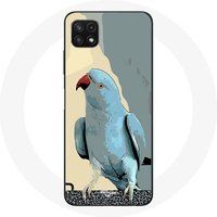 Maniacase Hoesje voor Samsung Galaxy A22 5G Parkieten Blauw